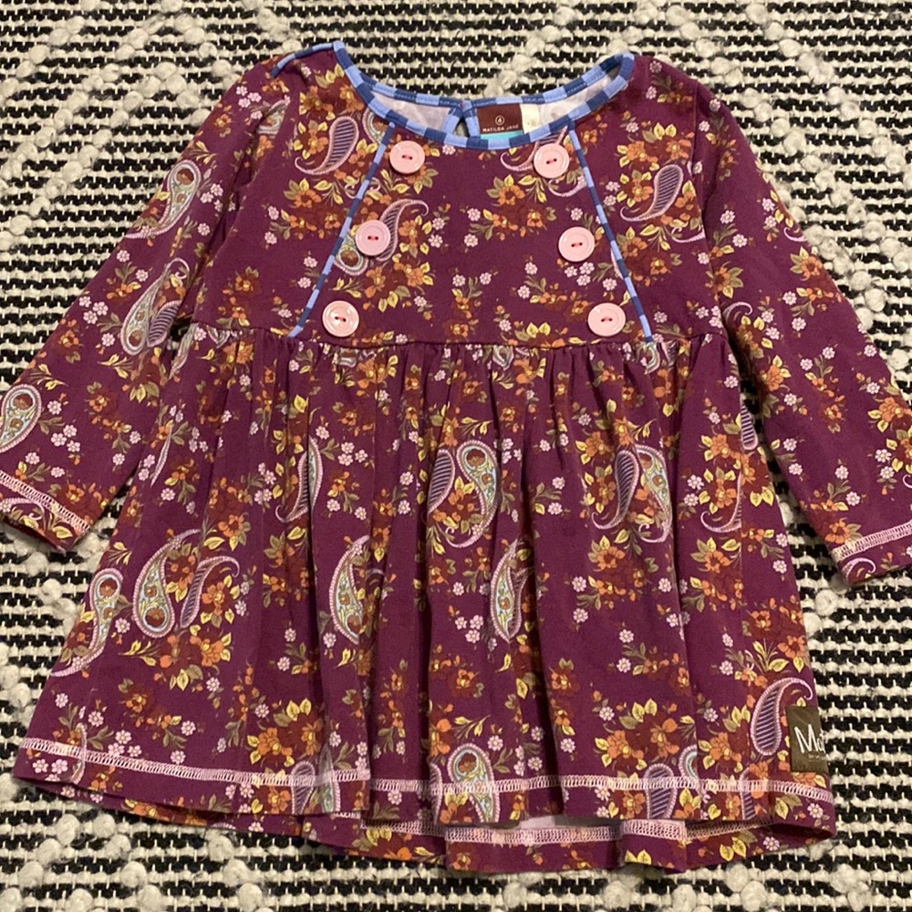 Matilda Jane girl’s long sleeve tunic, size 4 toddler